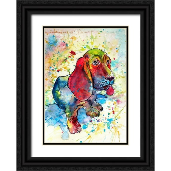 Kovacs, Anna Brigite 24x32 Black Ornate Wood Framed with Double Matting Museum Art Print Titled - Dog