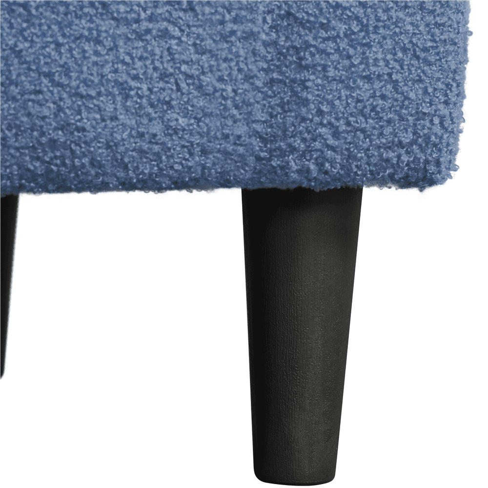 Yaheetech Upholstered Boucle Club Chair Accent Barrel Chair, Blue