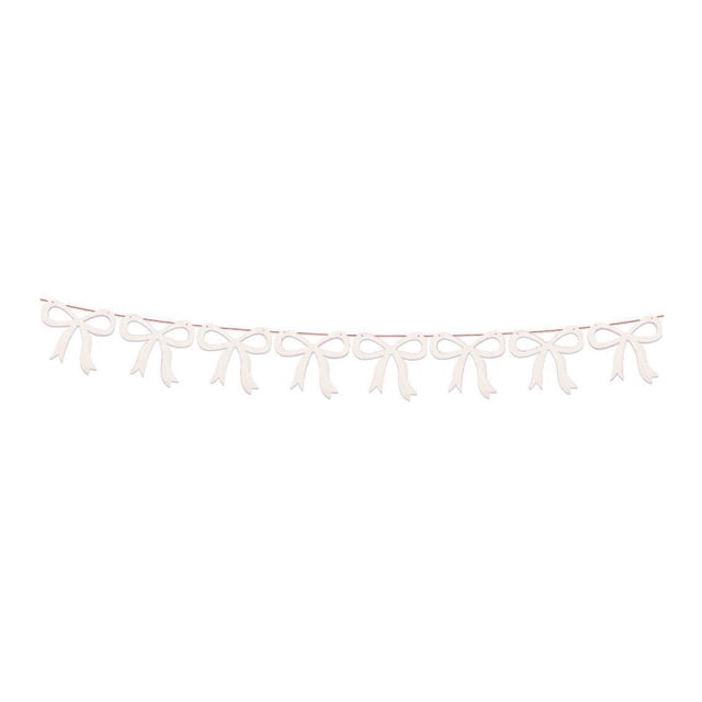 Banner de guirnalda de lazo, suministros para fiestas, fondo, decoración del Día de la Madre Brillo plateado