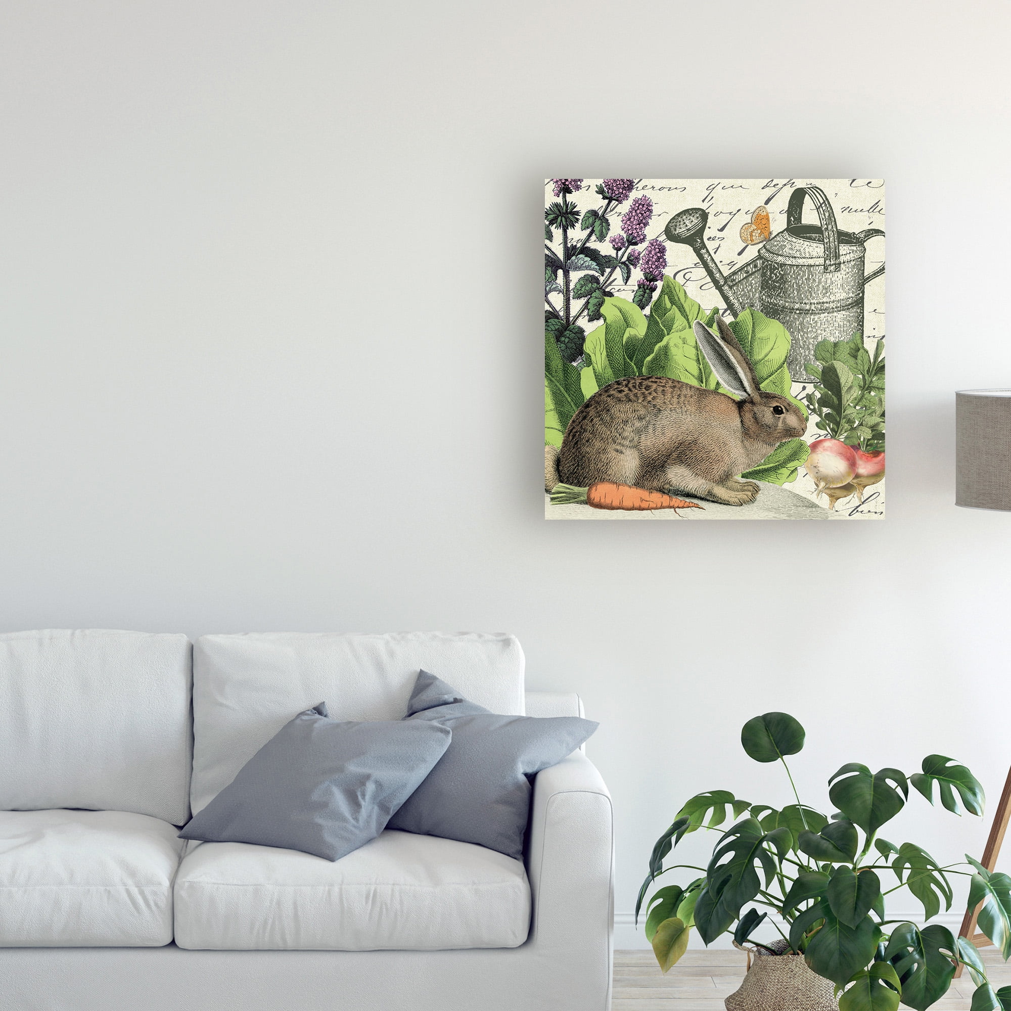 Trademark Fine Art 'Garden Rabbit I' Canvas Art by Wild Apple Portfolio