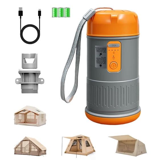 40L/min High Pressure Eletric Air Pump for Inflatable Tent,7PSI Air Compressor with Auto-Off, Rechargeable 5V Electric Pump for Inflatable Pillows Air Mattresses.