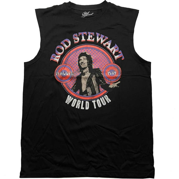 Rod Stewart Unisex Vest T-Shirt World Tour (Tank) (Small)