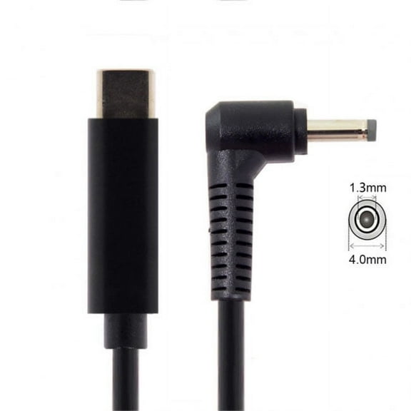 Xiwai Adapter Type C USB-C Input to DC 4.0*1.3mm Power PD Charge Angled Cable for Laptop 18-20V