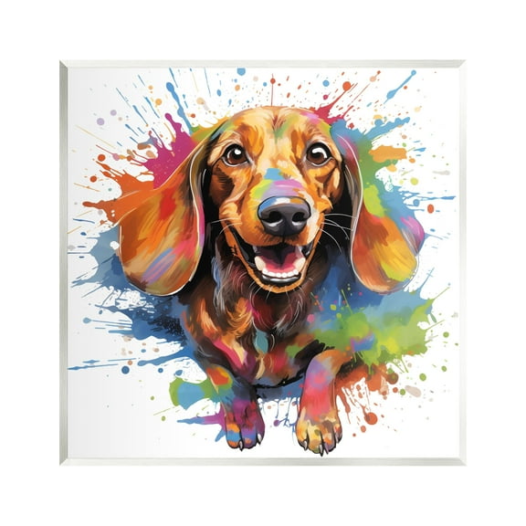 Stupell Industries Spaniel Dog Vibrant Splash Animals & Insects Painting Unframed Art Print Wall Art, 12 x 12