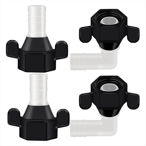 Paquete de 4 de Púas de 1/2 Pulgada X 14 NPT X 1/2 Pulgada y Adaptador Giratorio Recto para Bomba de Agua RV, Accesorios Pex con Rosca Hembra