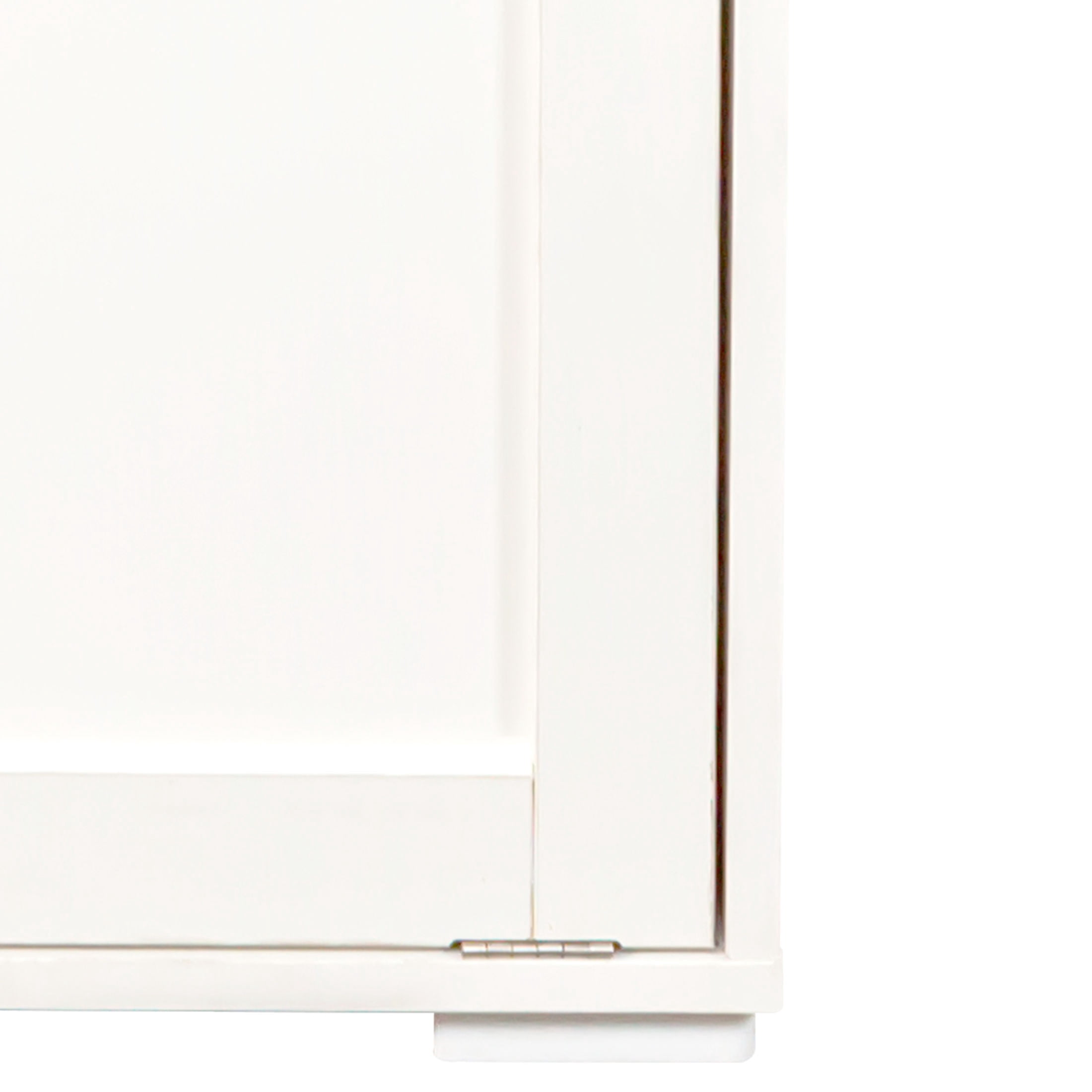 Noble House Compact Laundry Cabinet with Removable Liner Bag, Tilt-Out Hamper Storage Cabinet with Open Shelf, White