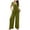 Green, variant on Riforla Women's 2024 Summer Cap Sleeve Jumpsuits Deep V Neck Button Wide Leg Pants Rompers Summer Jumpsuits Green XL