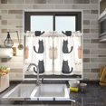 thumbnail image 4 of Yayeee Kitchen Curtains Tier Pair Light Filtering 27"x36" Rod Pocket Short Cafe Window Panel, Cute Cartoon Cats, 4 of 7