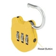 thumbnail image 2 of Unique Bargains 3 Digit Combination Padlock, 3mm Steel Shackle Dia Zinc Alloy Locks, Yellow, 2 of 4