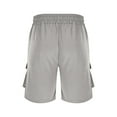 thumbnail image 6 of Hurxie Mens Cargo Shorts Lightweight Hiking Shorts Casual Shorts Elastic Waistband Pockets Athletic Work Shorts Gray,L, 6 of 7