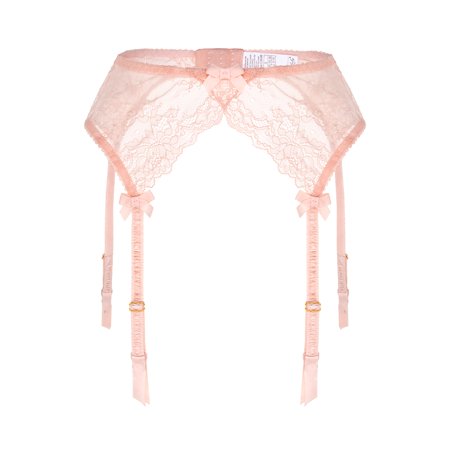 

Women Lace Garter Belt Pink Sexy Suspender Belts for Thigh High Stockings
