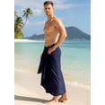 thumbnail image 3 of HAPPY BAY Men's Pareo Bath Trunk Swimwear Sarong Swim Beach Wrap One Size Cobalt, Solid Summer Vacation Party, 3 of 5