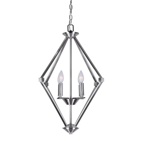 

4-Light Brushed Nickel Foyer Pendant