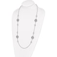 thumbnail image 3 of Sterling Silver Rhodium-plated Filigree Necklace - 32"- Made In Italy Chain, 3 of 7