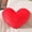Red, variant on Heart Pillow, Soft Pink Heart Shaped Pillow, Cute Faux Rabbit Fur Room Decorative Throw Pillow, 13"x9.8" Heart Plush Cushion for Couch Bed Kid Girls Women Valentine's Day Gift