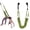 green, variant on Yoga Stretching Strap, Aerial Yoga Strap, Adjustable Fitness Strap Band for Waist Trainer Leg Stretching, Anti-gravity Inversion Exercise Door Flexibility Tensile Trainer for Pilates Dance