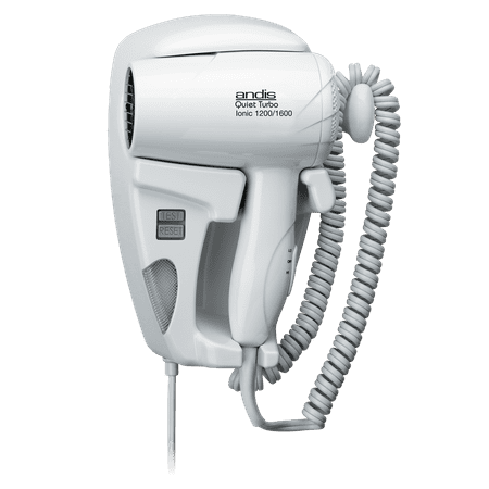 Andis Hang-Up Quiet Turbo Dryer with Night Light, 1600W, (Best Wall Mount Hair Dryer)