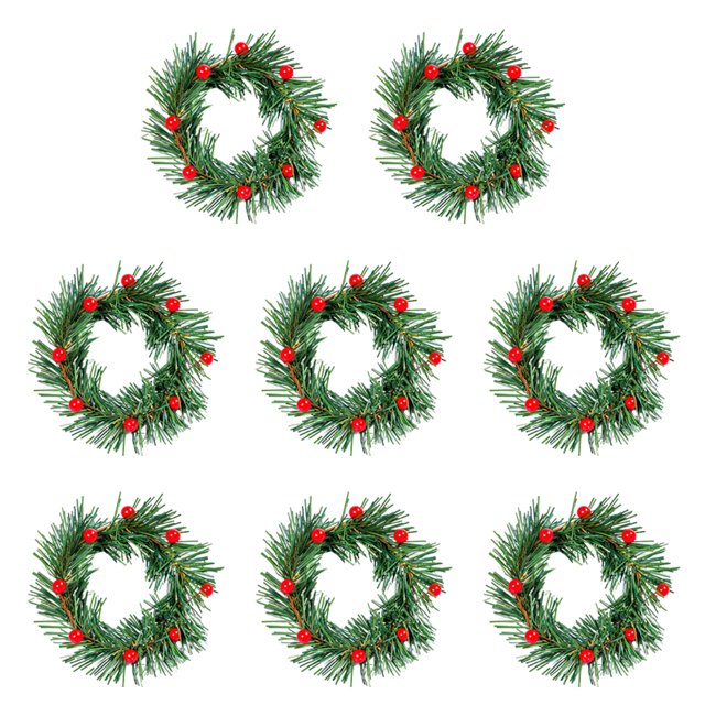 ColoMX 1 pieza de accesorios para fotos de bricolaje, guirnalda de bayas navideñas, decoración para velas (verde)