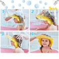 thumbnail image 2 of Hair Washing Hat Shower Bath Silicone Cap Soft Adjustable Visor Head Protector Shampoo Cap, 2 of 5