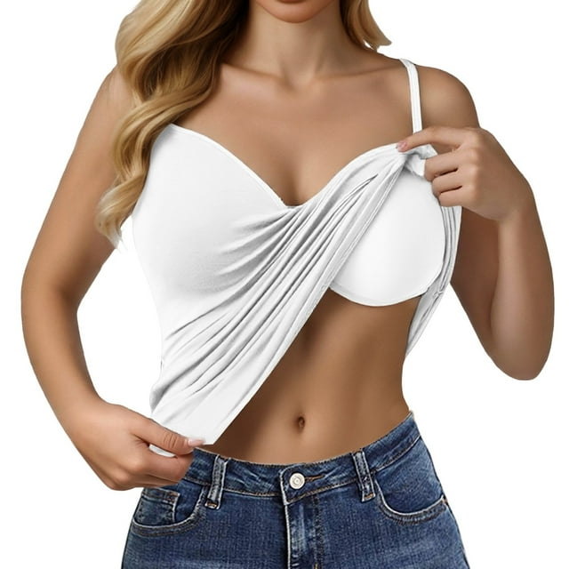 Womens Soft Tank Top Vest With In Bra Sleeveless Comfy Yoga Gym Tops Workout Tank Tops