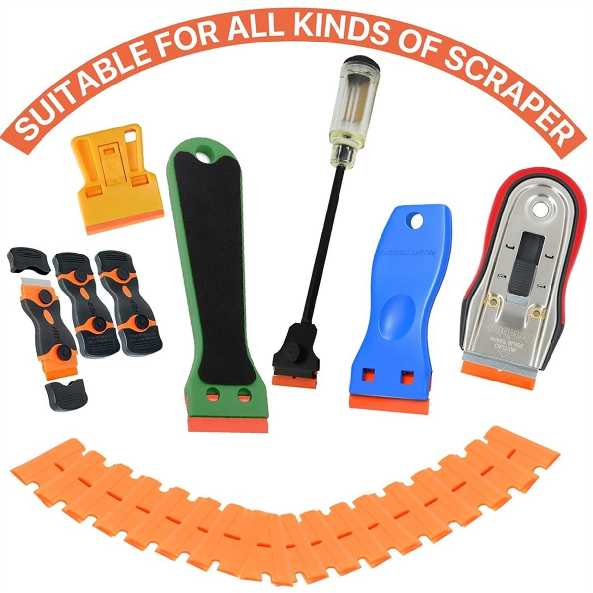 500 Pcs Plastic Razors Blades, Double Edged Blades, Plastic Knife Blades Replacement Suit for Cleaning Glass