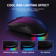 thumbnail image 6 of MAGIC-REFINER G6 BT Wireless Gaming Mouse, 24000 DPI, 1000Hz Polling Rate, 300 IPS, 35G Acceleration, 72g Lightweight, 750mAh Battery, Includes White Grip Tape & Braided Cable（Black）, 6 of 9