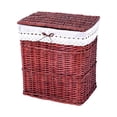 thumbnail image 4 of Cesto para ropa sucia con tapa, cesta para ropa sucia, organizador de juguetes, cesta de mimbre tejida Rojo Marrón, 4 of 9