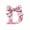 White Pink D, variant on spefrowx Pink Rose Initial R Letter Twin Comforter Sets for Kids, Retro Farm Floral Bow Bedding Set, Pink Reversible, 2pcs, 1 Comforter and 1 Pillowcase