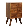thumbnail image 4 of Artisan Furniture Solid Wood 4 Drawer Multi Chestnut Bedside for Bedroom, 4 of 5