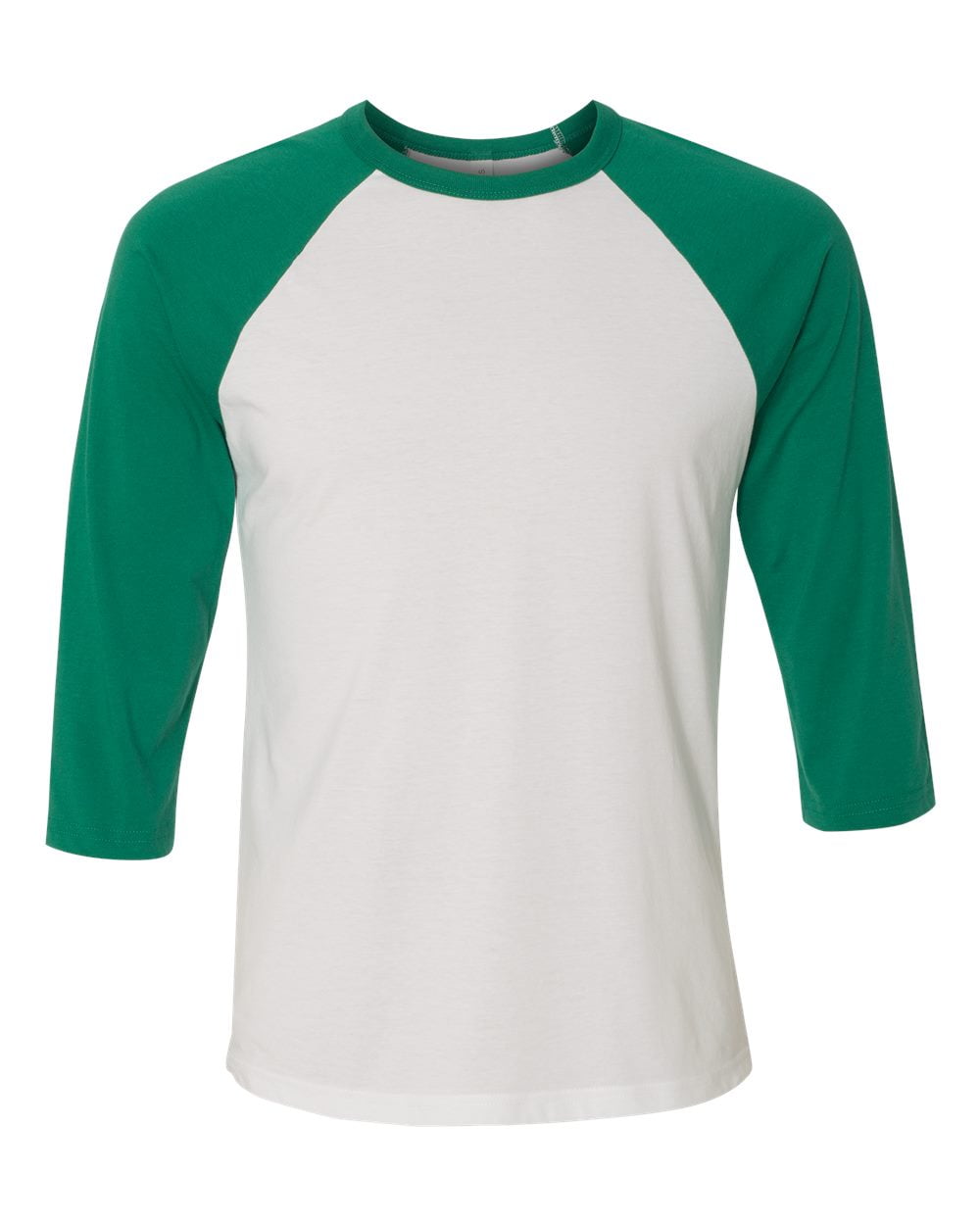 , X-Large There is Always Something to Be Thankful for Ladies 3/4 Sleeve Raglan Crew White with Kelly Green Sleeves Bella + Canvas