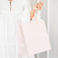 thumbnail image 3 of XL Pink White Pinstripe Gift Bag Large Size Elegant Gift Packing Bag, 3 of 5