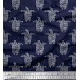 thumbnail image 1 of Soimoi Cotton Poplin Fabric Turtle Block Print Fabric by Yard 42 Inch Wide, 1 of 3