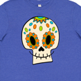 thumbnail image 4 of Inktastic Smiling Sugar Skull for Day of the Dead Youth T-Shirt, 4 of 5
