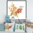 thumbnail image 2 of Designart 'Red and Orange Wildflowers' Traditional Framed Canvas Wall Art Print, 2 of 5