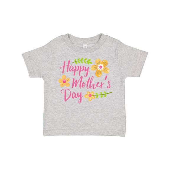 Inktastic Happy Mothers Day with Flowers Boys or Girls Toddler T-Shirt