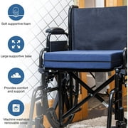 DMI Foam Seat Cushion for Wheelchair, Office Chair, Car or Kitchen Chair, 18 x 16 x 4 in, Blue