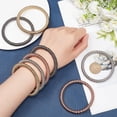thumbnail image 3 of 8Pcs 4 Colors 2-3/8 inch Guitar String Coil Bracelets Steel Wire Wrap Chain Stretch Bracelets Set Layered Bracelet for Stackable Wearing 7.3mm Wide, 3 of 6