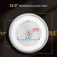 thumbnail image 2 of Bandeja de cristal para microondas CalPalmy de 12,5 pulgadas compatible con Samsung GE, 2 of 6