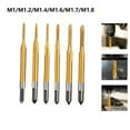 thumbnail image 2 of Hss Coating Screw Tap Drill Bit M1-M1.8 Straight Flute Thread Tap, 2 of 8