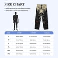 thumbnail image 4 of Fotbe Vintage Winged Rose Skull Pantalones de Pijama para Hombre, Pantalones de Dormir, Pantalones de Casa con Cintura Ajustable y Bolsillos-Large, 4 of 6