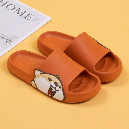 

CoCopeanut Women Cute Shiba EVA Inu Slipper Unisex Slip-on Shoes Slides Fashion Bathroom Soft Sole Sandals Summer Indoor Flip Flops For Men