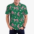 thumbnail image 2 of Balery Tropical Leopard Printed Men’s Short Sleeve Polo Shirt, Midweight Men's Shirt,Golf Polo shirts -X-Large, 2 of 8