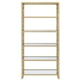 thumbnail image 2 of Acme Furniture Milavera Bookshelf, Clear Glass & Gold, 2 of 5