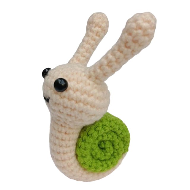 Abbracc Beginner Crochet Kit, Hand Knitting Toy, Crocheting Craft Starter Pack, Includes Snail