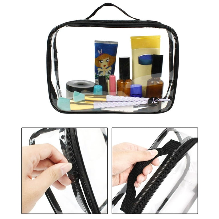  6 Pcs Large Clear Cosmetic Bags Clear Makeup Bag