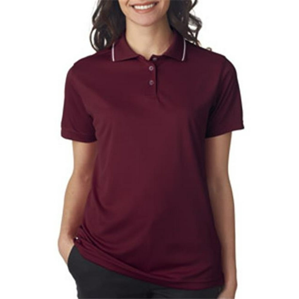UltraClub - UltraClub 8394L Ladies Cool & Dry Sport Polo with Tipped ...