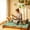 Green, variant on Japanese Floor Mattress Topper, Futon Mattress Topper, Tatami Mat, Sleeping Pad, Foldable Roll-Up Mat for Adults in Dormitories, Four Corner Tie Strap Design