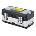thumbnail image 1 of Large Capacity Tool Box Portable Large Hardware Storage Box Home Car Repair Tool Box 20 Inch Stainless Steel Tool Box, 1 of 6