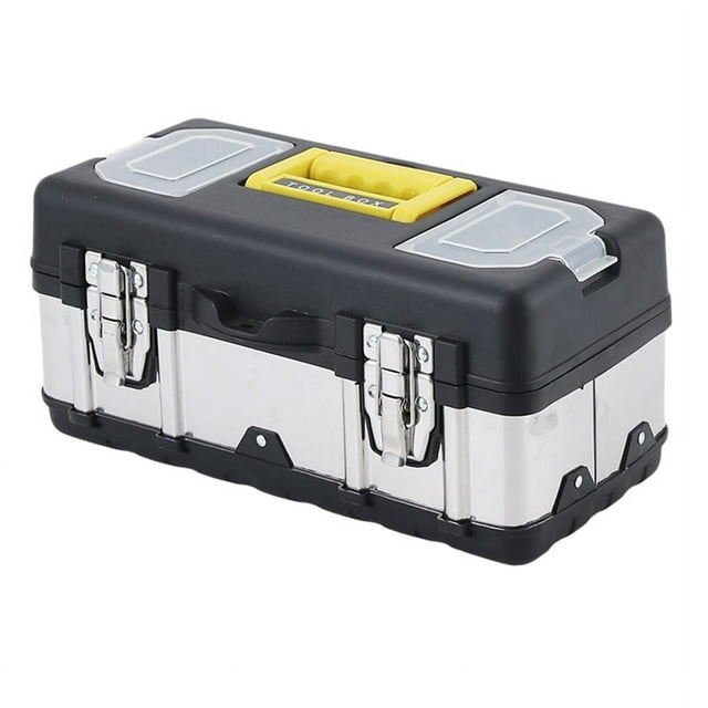 Large Capacity Tool Box Portable Large Hardware Storage Box Home Car Repair Tool Box 20 Inch Stainless Steel Tool Box