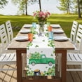thumbnail image 4 of Table Runners 108 Inches Long Dress Scarves, St. Patrick's Day Farmhouse Coffee/Dining/Kitchen Table Runner for Living Room, Spring Lucky Shamrocks Green Truck Country 13x108 Inch, 4 of 9